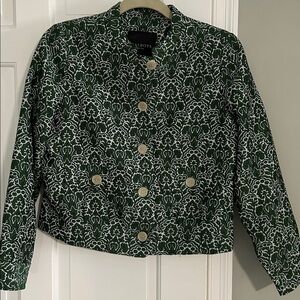 Talbots Green Floral Jacket/blazer